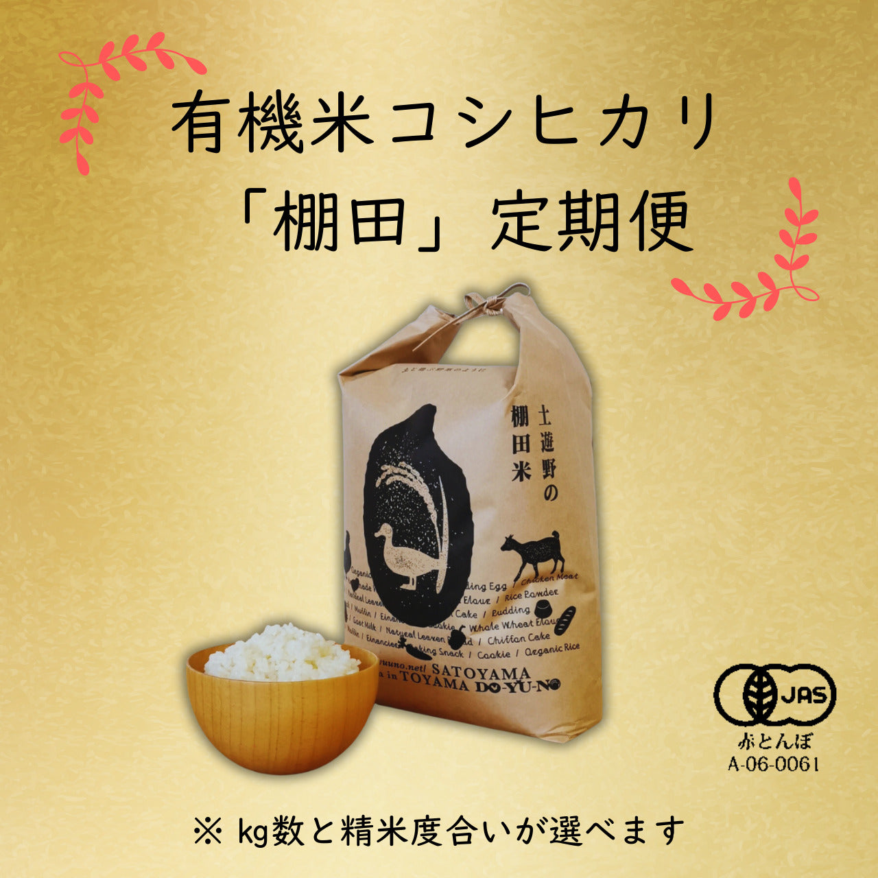 《令和7年産定期便》土遊野の有機米コシヒカリ「棚田-tanada-」