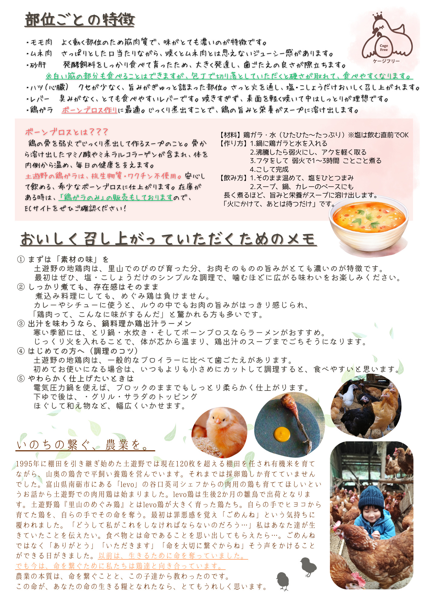 土遊野鶏肉のフライヤー2025